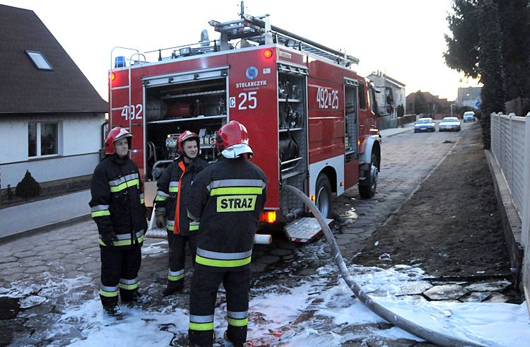 Pożar garażu w Szubinie