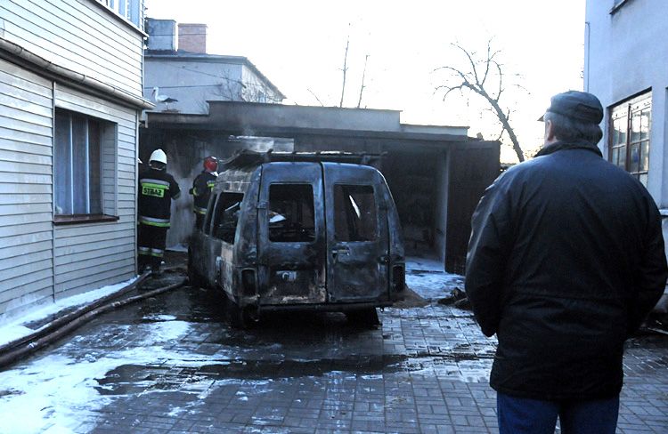 Pożar garażu w Szubinie