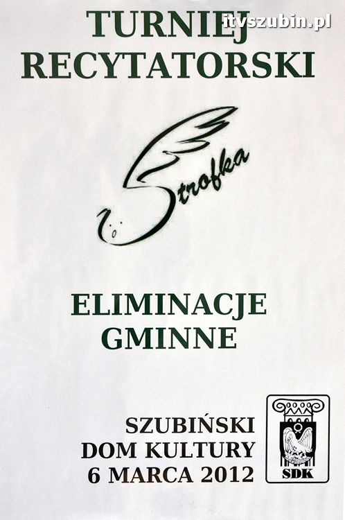 Turniej recytatorski Strofka - eliminacje gminne w SDK