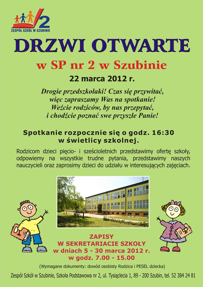 Drzwi Otwarte w SP nr 2 w Szubine