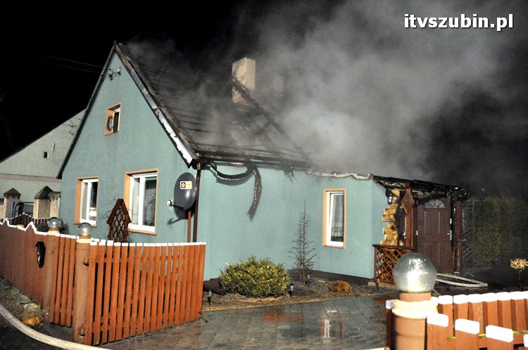 Pożar domu jednorodzinnego w Mąkoszynie