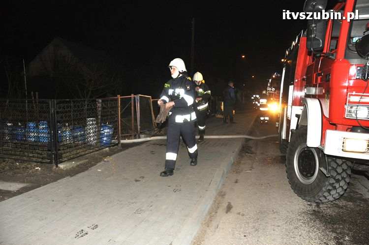 Pożar domu wielorodzinnego w Słupach