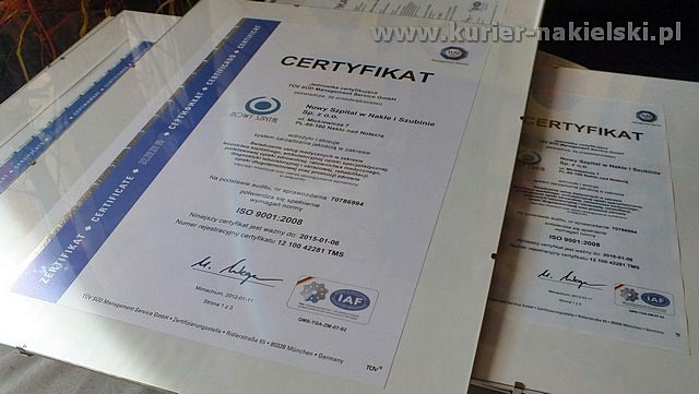 ISO 9001:2008 dla Nowego Szpitala w Nakle i Szubinie