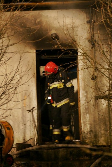 Nocny pożar w Szczepicach