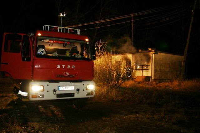 Nocny pożar w Szczepicach