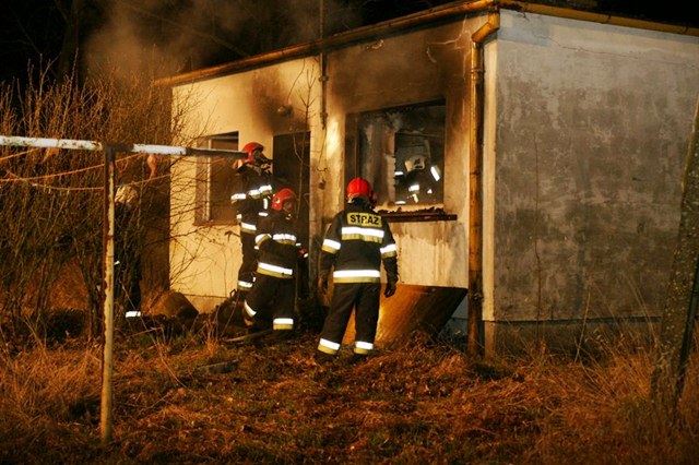 Nocny pożar w Szczepicach