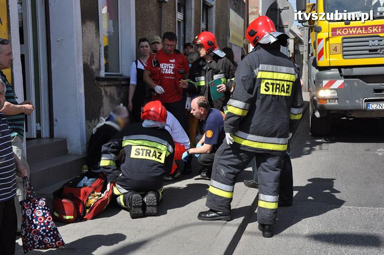 Potrącenie rowerzysty w centrum Szubina