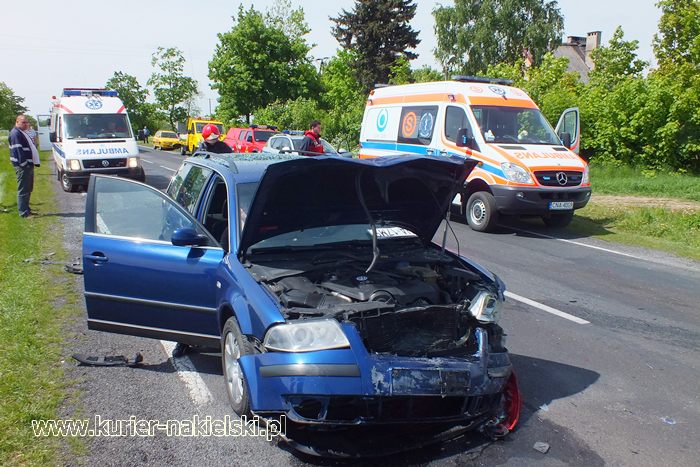 Kolizja z udziałem 5 samochodów w Trzeciewnicy