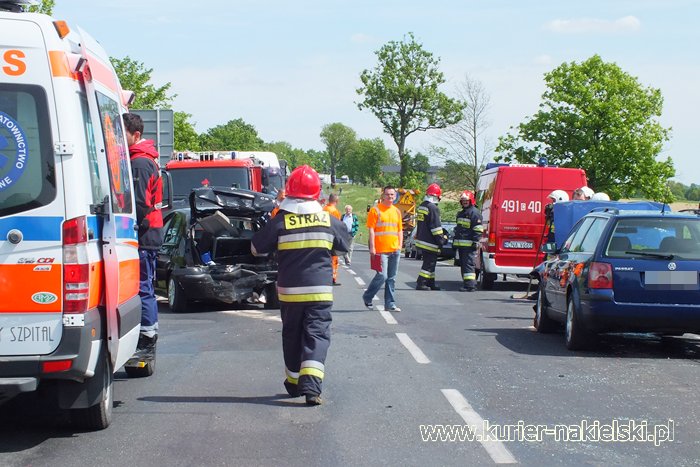Kolizja z udziałem 5 samochodów w Trzeciewnicy
