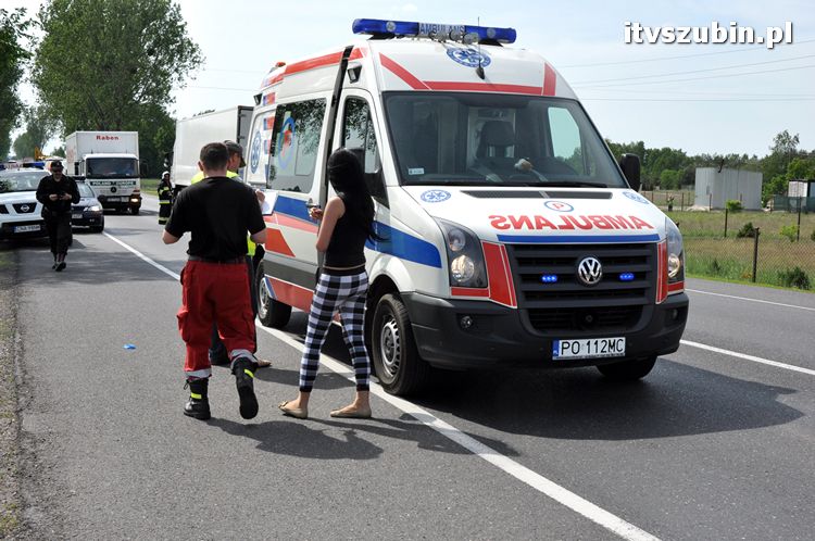 Kolizja trzech samochodów w Zamościu k. Bydgoszczy