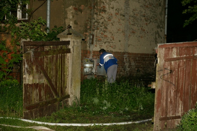 Pożar budynku przy ul. Zielonej w Kcyni