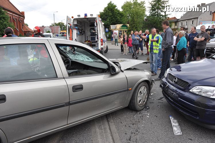 Kolizja trzech pojazdów w Rynarzewie