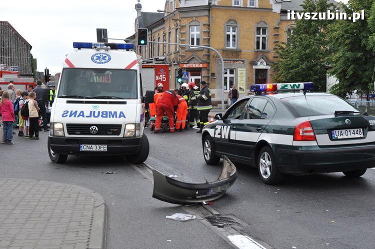 Kolizja trzech pojazdów w Rynarzewie