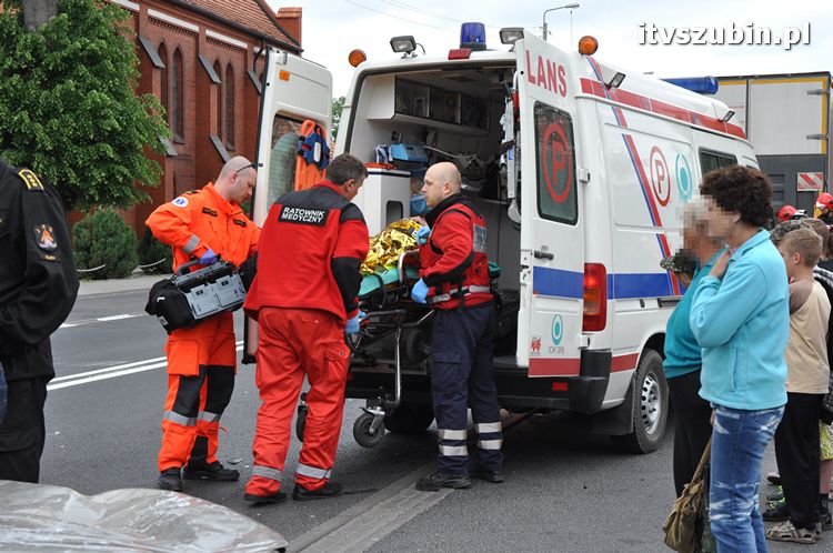Kolizja trzech pojazdów w Rynarzewie