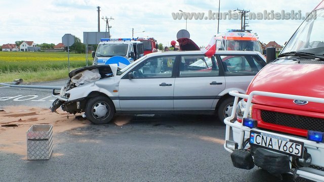 Groźna kolizja na obwodnicy Nakła nad Notecią