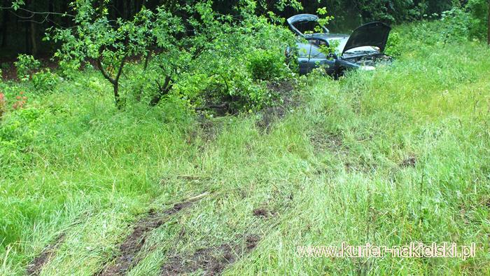 Kolizja dwóch samochodów pomiędzy Paterkiem a Wieszkami