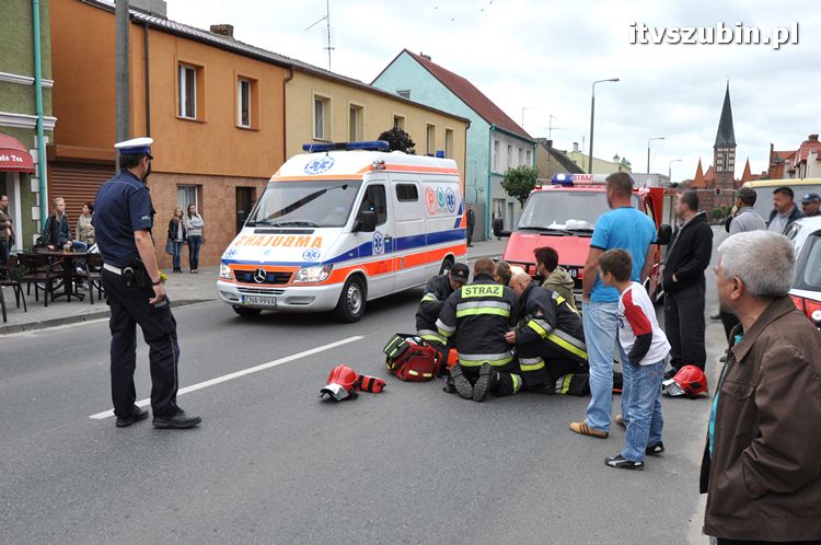 Zdarzenie drogowe z udziałem rowerzystki w Szubinie