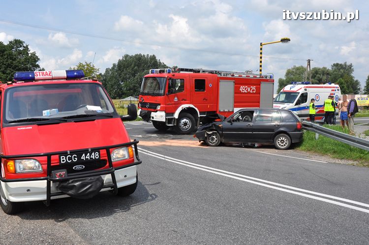 Kolizja drogowa w Wąsoszu na krajowej 5