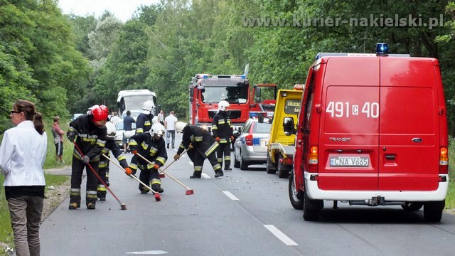 Kolizja drogowa pomiędzy Występem a Potulicami