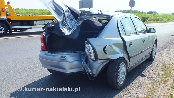 Kolizja na skrzyżowaniu ul. Mroteckiej z drogą krajową nr 10