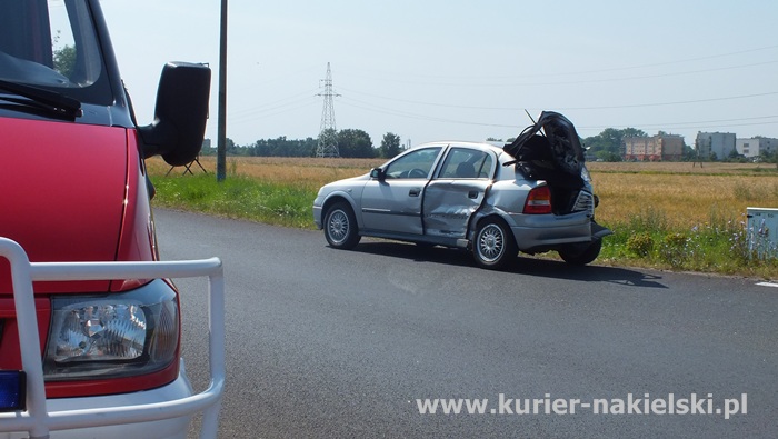 Kolizja na skrzyżowaniu ul. Mroteckiej z drogą krajową nr 10