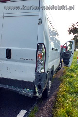 Kolizja na krajowej 10 w pobliżu Minikowa