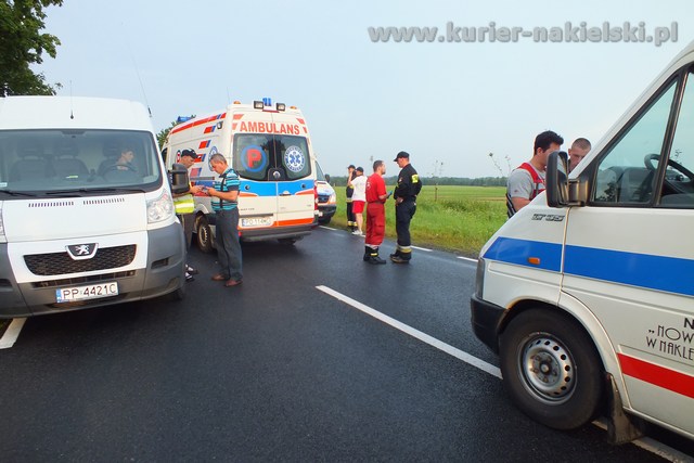 Kolizja na krajowej 10 w pobliżu Minikowa