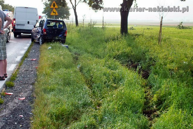 Kolizja na krajowej 10 w pobliżu Minikowa