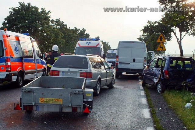 Kolizja na krajowej 10 w pobliżu Minikowa