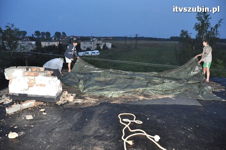 Pięć minut nawałnicy, usuwanie zniszczeń trwało do późnych godzin nocnych