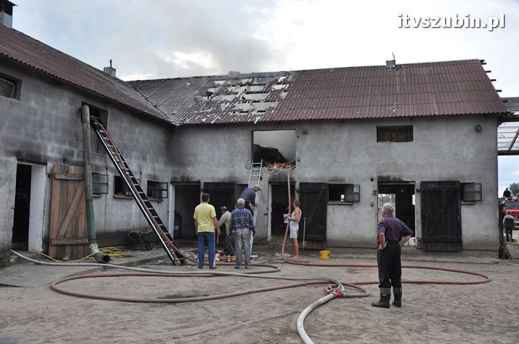 Pożar obory w Wąsoszu