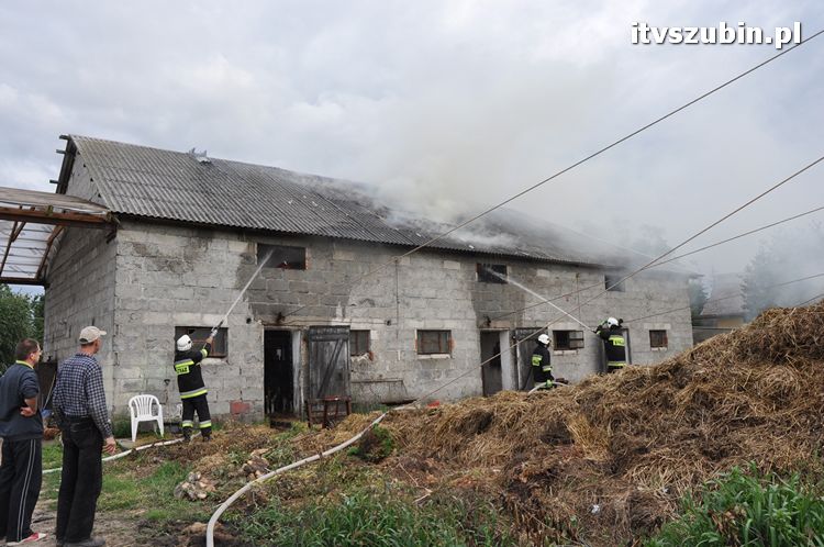 Pożar obory w Wąsoszu
