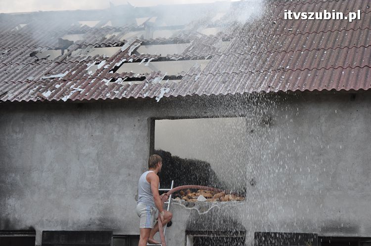 Pożar obory w Wąsoszu