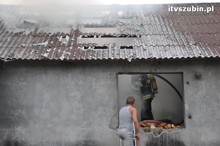 Pożar obory w Wąsoszu