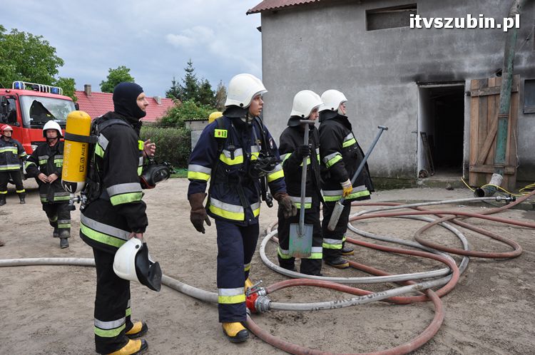Pożar obory w Wąsoszu