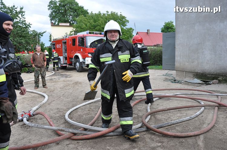 Pożar obory w Wąsoszu