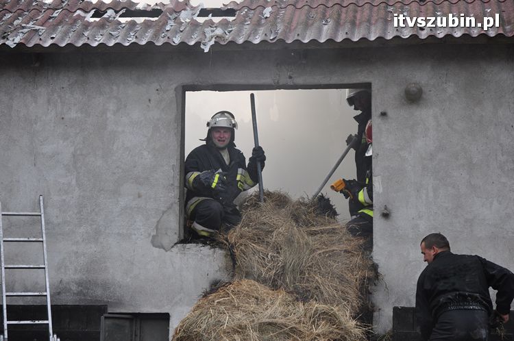 Pożar obory w Wąsoszu