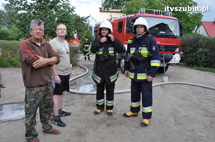 Pożar obory w Wąsoszu