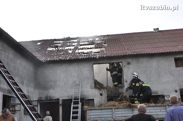 Pożar obory w Wąsoszu
