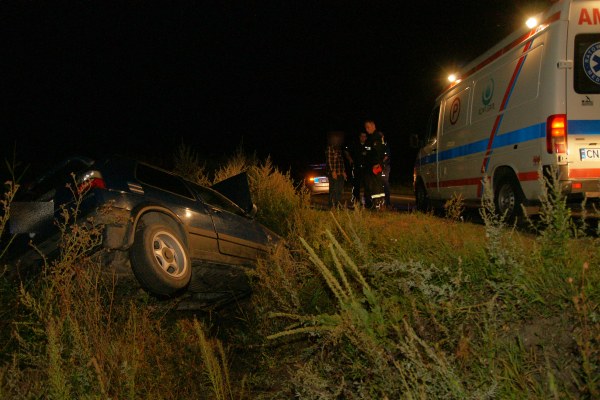 Dwa zdarzenia drogowe w okolicy Kcyni