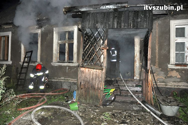 Pożar domu w Smolnikach