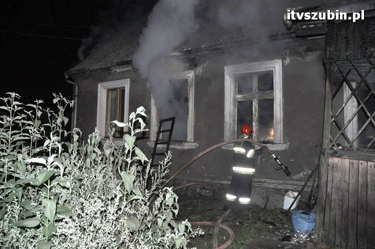 Pożar domu w Smolnikach