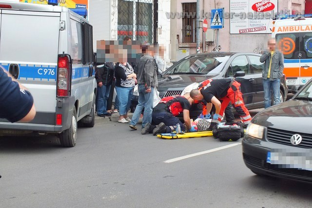Potrącenie pieszej na pasach w Nakle nad Notecią