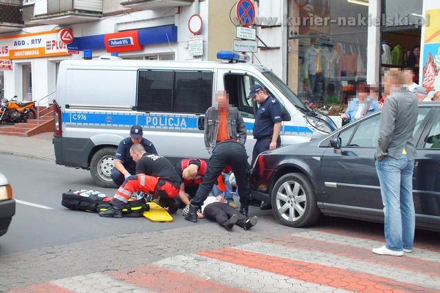 Potrącenie pieszej na pasach w Nakle nad Notecią