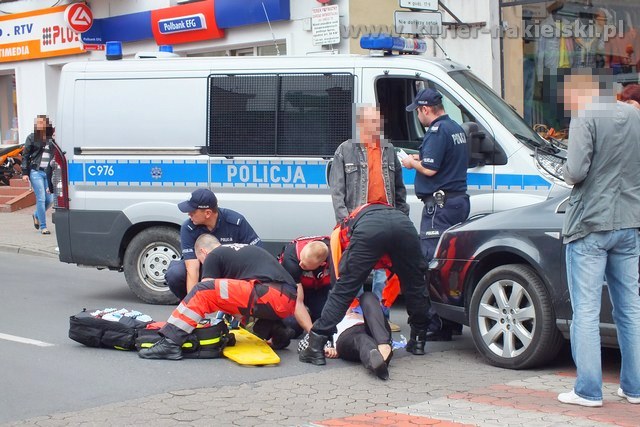 Potrącenie pieszej na pasach w Nakle nad Notecią