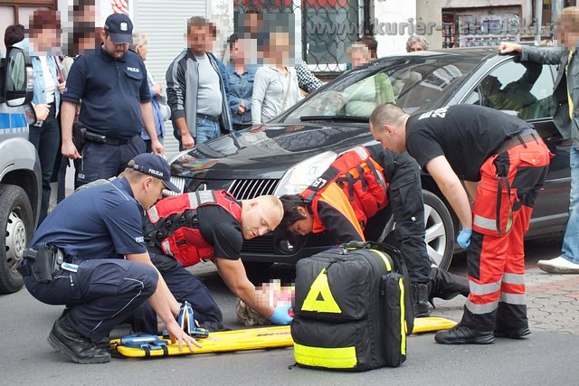 Potrącenie pieszej na pasach w Nakle nad Notecią