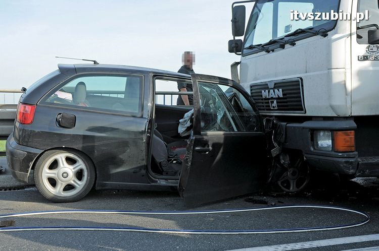 Wypadek w Zamościu na moście