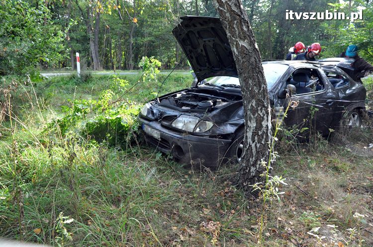 Dachowanie Renault Megane koło Samoklęsk Małych