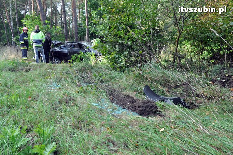 Dachowanie Renault Megane koło Samoklęsk Małych