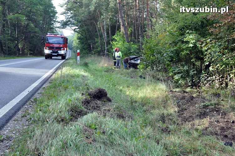 Dachowanie Renault Megane koło Samoklęsk Małych